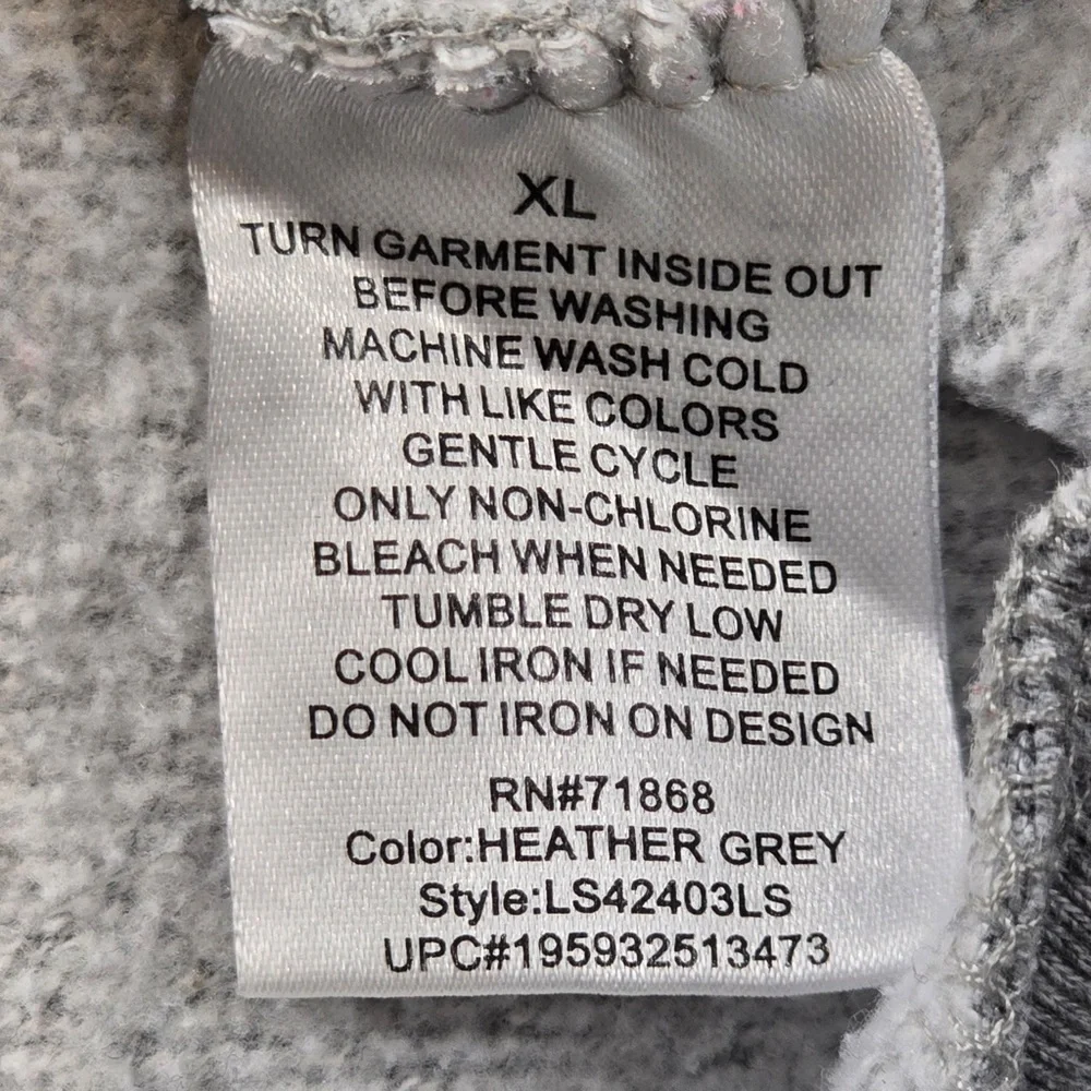 Disney Winnie the Pooh Graphic Sweatshirt Heather Gray Kids‎ XL 16-18